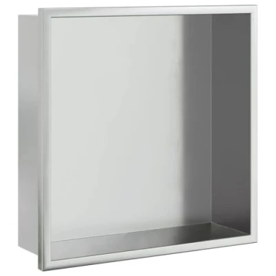 Abbildung von vidaXL Duschwand Duschnische Gebürstet Silbern 32x32x9 cm Edelstahl
