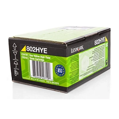 Abbildung von Lexmark 80C2HY0 (802HY) Gelb Toner Hohe Kapazität