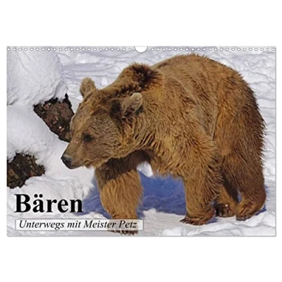 Abbildung von Bären. Unterwegs mit Meister Petz (Wandkalender 2025 DIN A3 quer), CALVENDO Monatskalender