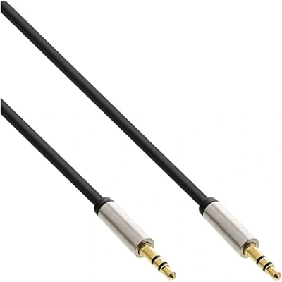 Abbildung von Inline® Slim Audio Kabel Klinke 3,5mm ST/ST, Stereo, 1m