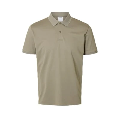 Abbildung von Selected Homme Kurzarm Poloshirt, Herren, Größe: Small, Vetiver