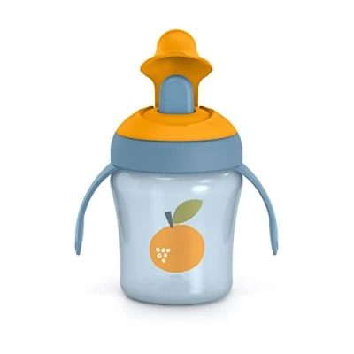 Abbildung von Suavinex, Learning Cup, Trinklernbecher, Auslaufsicherer Becher mit Trinkschnabel und ergonomischen Griffen, +6 Monate, 200 ml, Blau