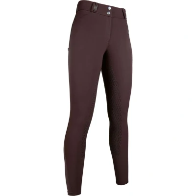 Abbildung von HKM Damen Monaco Crystal Style Silikon Vollbesatz Reithose, Dunkelbraun, 38