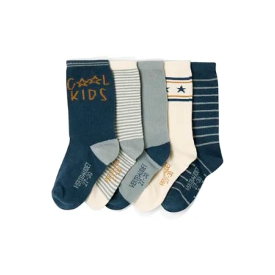 Abbildung von Vertbaudet 5ERPACK Socken für Kinder, Größe: 19 22, Salbeigrün