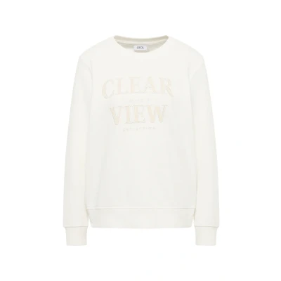 Abbildung von Cecil MIT Wording Sweatshirt, Damen, Größe: Large, Weiß