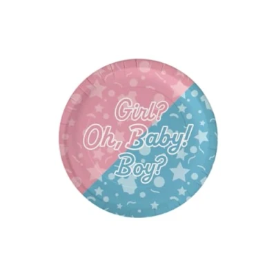 Abbildung von Gender Reveal Partyteller 8 Stück
