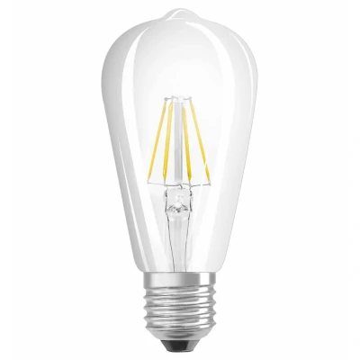 Abbildung von OSRAM Filament LED Lampe mit E27 Sockel, Edison Form, Warmweiss (2700K), 6,50 W, Ersatz für 60 W Glühbirne, Retrofit CLASSIC ST