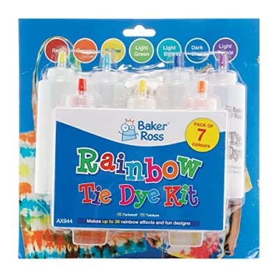 Abbildung von Baker Ross AX944 Regenbogen Batik Kit: Machen Sie Ihre eigenen , Kinderkunst und Bastelprojekte; kreative Aktivitäten für Kinder