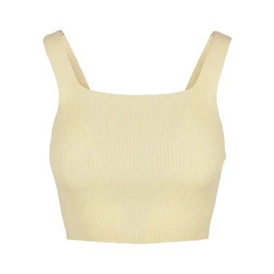 Abbildung von Urban Classics Cropped Top, Damen, Größe: Large, Softyellow