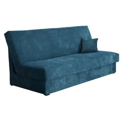 Abbildung von Schlafsofa Adela Mini Cord mit Bettkasten, 3 Sitzer Sofa, Bettsofa, Couch Schlaffunktion, Polstersofa, Schlafsofa, Couchgarnitur, Farbauswahl (Poso 5)