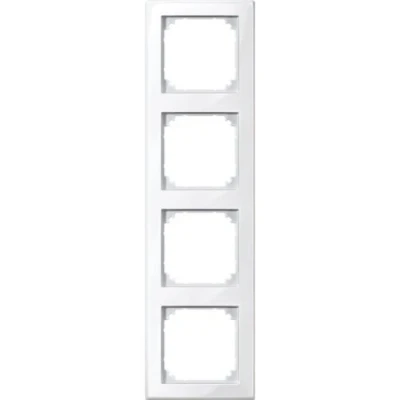 Abbildung von Merten MERT 478419 M SMART Rahmen, 4fach, polarweiß glänzend (2X 4fach)