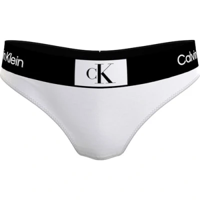 Abbildung von Calvin Klein Damen Bikinihose Thong Tanga, Weiß (Pvh Classic White), L