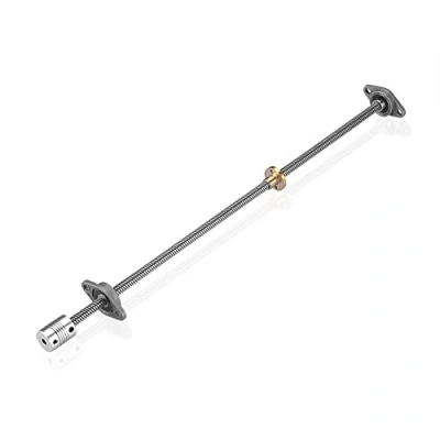 Abbildung von S SIENOC 350mm 3D Drucker T8 Gewindespindel Stange Lineare Schiene Stangenwelle Leitspindel+CopperMutter+HorizontallagerLager+Kupplung (Typ 3, 1Set, 350mm)