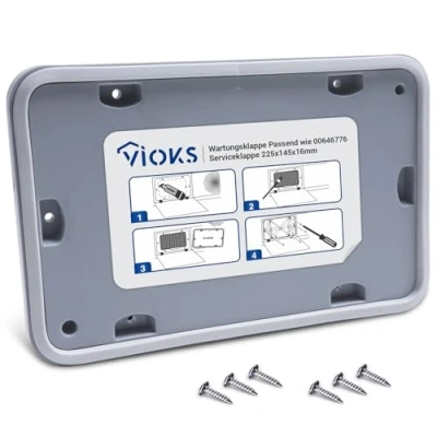Abbildung von VIOKS Wartungsklappe Serviceklappe Ersatz für Bosch 00646776/646776 Reparatursatz Set &amp; Ersatzteile Trockner Serie 6 8, Siemens Wärmepumpentrockner IQ300 IQ500 IQ700 IQ800