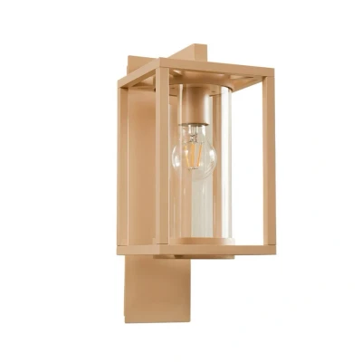 Abbildung von Lucande Außenwandleuchte Ferda, hängend, beige, IP44, E27