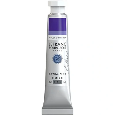 Abbildung von Lefranc Bourgeois 404956 extra feine Ölfarbe in Künstlerqualität aus hochwertigen Pigmenten, lebendige Farben, hohe Lichtechtheit, 20ml Tube Ultramarinviolett