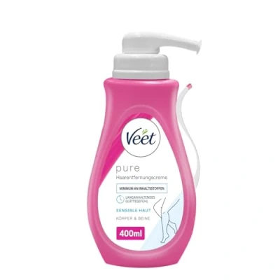Abbildung von Veet Enthaarungscreme pure für Körper &amp; Beine 400ml, 1 St., Haarentfernungscreme, sensible Haut