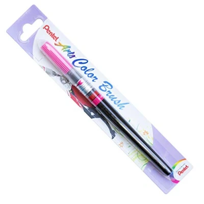 Abbildung von Pentel XGFL 109X Colour Brush, einzigartiger Pinselstift gefüllt mit Aquarelltinte, pink, 1 Stück
