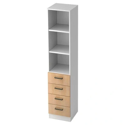 Abbildung von HAMMERBACHER Regalschrank 7600 SG, V7600/W/E/SG weiß, eiche