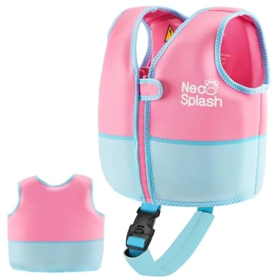 Abbildung von Kinder Mädchen Junge Schwimmlernweste, Schwimmhilfe Schwimmen Jacket für Kleinkinder Alter 1 6 mit Einstellbare Sicherheits Straps (KS PB, 3 6)