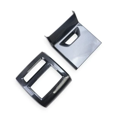 Abbildung von Auto Interieur Zubehör Für VW Golf 8 MK8 Pro R 2021 2022 2023 Armlehne Hinten Zustand Air Vent Outlet Abdeckung Trim innen Interieurleisten(ABS Carbon Fiber)