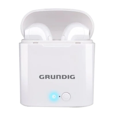 Abbildung von Grundig Bluetooth Kopfhörer In Ear Earbuds 400 mAh Ohrhörer mit 2 Stunden Wiedergabezeit Kabellose für freihändiges Telefonieren inkl. Ladeetui USB C Ladekabel
