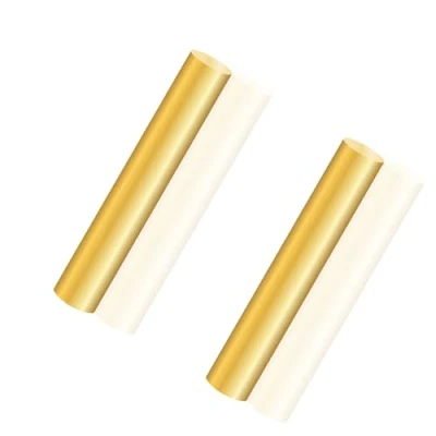 Abbildung von LAVMHAB Messingstab 10mm x 100mm, Massive Runde Messingstangen für DIY Handwerk (2 Stück)
