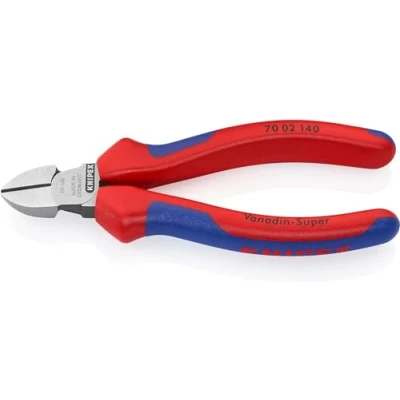 Abbildung von KNIPEX Seitenschneider mit Mehrkomponenten Hüllen schwarz atramentiert 140 mm 70 02 SB