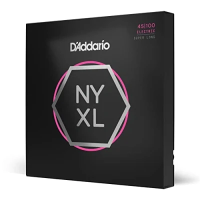 Abbildung von D&#039;Addario E Bass Gitarrensaiten Saiten Bassgitarre Strings Guitar nyxl45100sl 45100 Regular Light Super Long Scale Nickel Wound