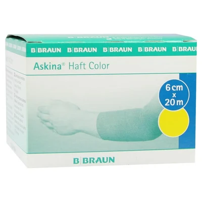Abbildung von Askina Haftbinde Color 6 cmx20 m gelb 1 St