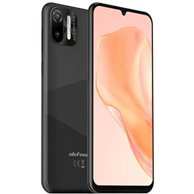 Abbildung von Ulefone 4G Smartphone ohne Vertrag, Note 6(P), 8,5mm Ultra Dünn DUAL SIM Handy, 6,1&#039;&#039; HD+ Bildschirm, 3 Karten Slot Design, Android 11 Go, 2GB + 32GB, 8MP+5MP Kamera, Gesichts Entsperrung GPS Schwarz