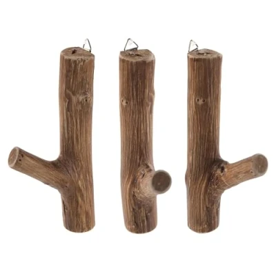 Abbildung von DESIGN DELIGHTS 3ER Set GARDEROBENHAKEN Limb Teakholz Wurzel, ca. 17x10x2,5 cm (HxTxB) Shabby Kleiderhaken
