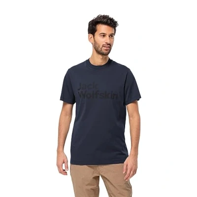 Abbildung von Jack Wolfskin LOGO T M Tshirt print, Herren, Größe: Small, Night blue