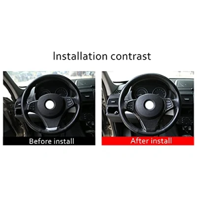 Abbildung von Auto Lenkrad Dekoration aus ABS Kunststoff für X3 E83 20032010, Innenzubehör
