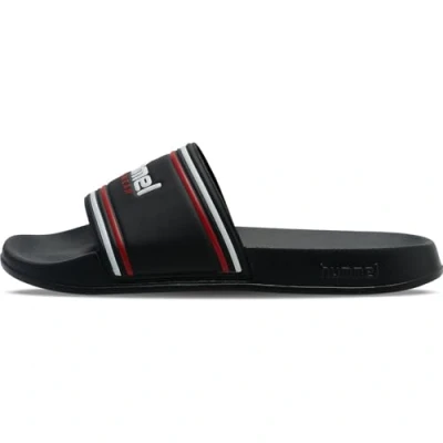 Abbildung von Hummel Pantolette flach, Größe: 45, Black white red Schuhe