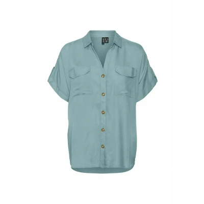 Abbildung von Vero Moda Vmbumpy Shirt Hemdbluse, Damen, Größe: XS, Gray mist