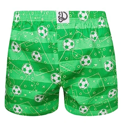 Abbildung von Dedoles Boxershorts Herren &amp; Jungen Unterwäsche Trunks Baumwolle lustige Designs Dinosaurier Hamster Spiele Maulwurf Geschenk, Farbe Grün, Motiv Fußballplatz Boxershorts, Gr. 2XL
