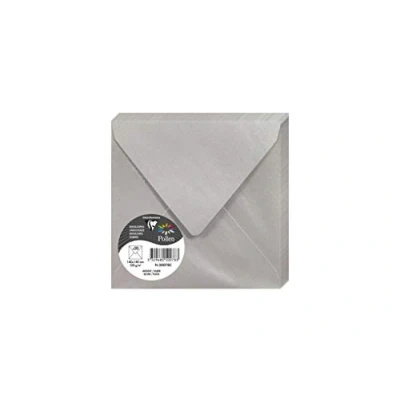Abbildung von Clairefontaine 50078C Packung mit 20 Umschläge Pollen, 140 x 140mm, 135g, Silber