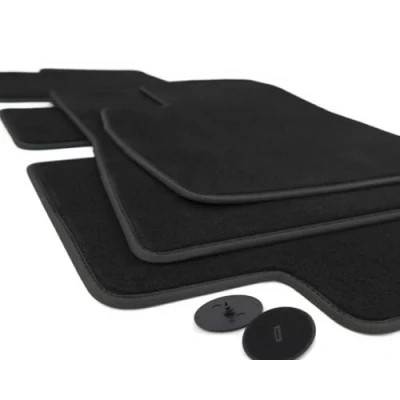 Abbildung von Fußmatten für Tesla Model 3 Velours Automatten Autoteppich Original Qualität teilig Schwarz