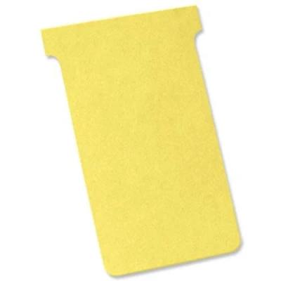 Abbildung von Nobo Kartentafel Zubehör T Karten in Blisterverpackung, Größe 3, 100 Stück, gelb