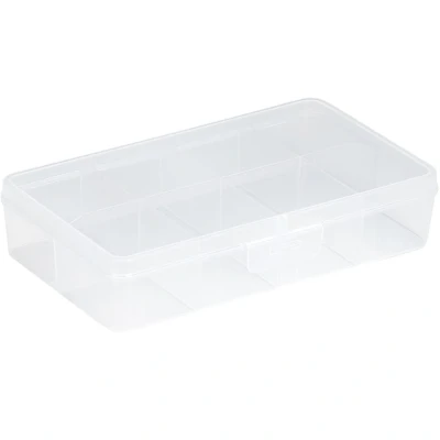Abbildung von SUNWARE Q line Sortimentskasten Box mit 8 Fächer 245 x 150 52 mm transparant