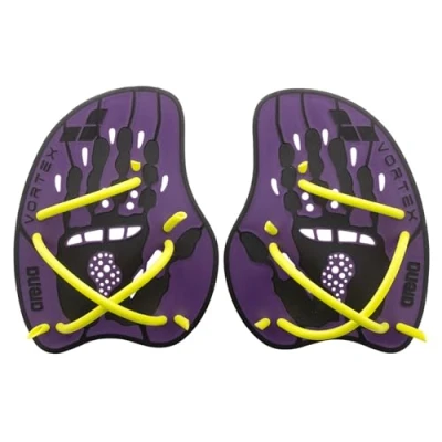 Abbildung von arena Unisex Adult Vortex Evolution Hand Paddle Trainings Ausrüstung, Pflaume/Arctic Lime, M