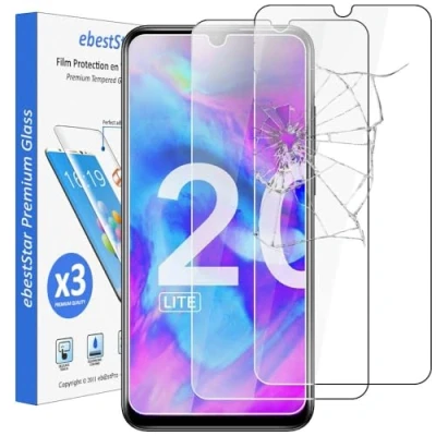 Abbildung von ebestStar kompatibel mit Honor 20 Lite Panzer Schutz Glas (x3 Stück) Schutzfolie, 9H gehärte Schutzglas, HD Displayschutz, Ultrabeständig