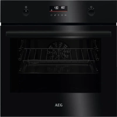 Abbildung von AEG Einbaubackofen &quot;BPE53516AB&quot;, Serie 6000, BPE53516AB, Pyrolyse Selbstreinigung, Heißluftsystem, Pizza und Grillstufe