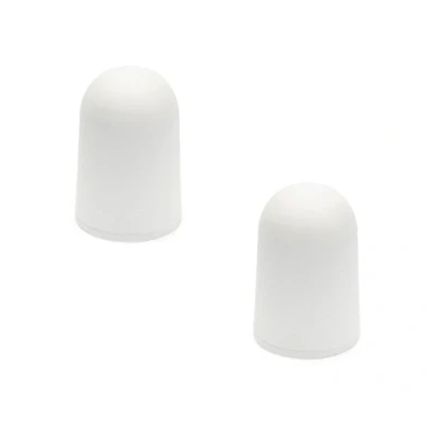 Abbildung von sossai® 2 x Türstopper NTS Modell: Toni Höhe: 44mm Ø: 30mm Farbe: weiß Zum Schrauben (Inkl. Befestigungsmaterial) Bodenmontage &amp; Wandmontage
