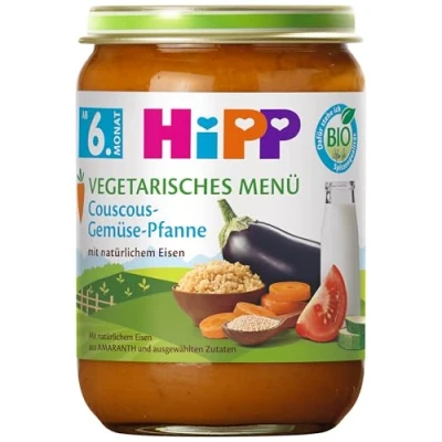 Abbildung von HiPP Bio Menüs ab 6. Monat Couscous Gemüse Pfanne, 6er Pack