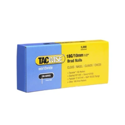 Abbildung von TACWISE 0392 Stauchkopfnägel Brad Typ 18G / 10 mm, Verzinkt, 5000 Stück, Silber, 10mm