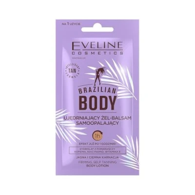 Abbildung von Eveline Cosmetics Brazilian Body Straffendes Selbstbräunungsgel Balsam mit Erythrulose, DHA &amp; Koffein Vegane Formel