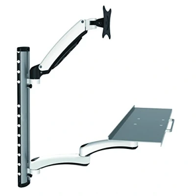 Abbildung von HFTEK FY02CWS Monitor Halter Wandhalterung für Bildschirme von 13 27 Zoll mit VESA 75/100 Tastaturhalter