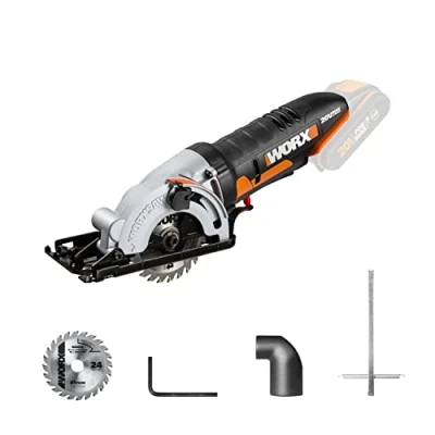 Abbildung von Worx Akku Handkreissäge &quot;WX527.9 WorxSaw&quot;, Tauch &amp; Sägeschnitte bis zu 27 mm, ohne Ladegerät